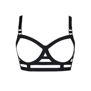 Bodybinds Bondage Cage Pole Dance Bra in Neoprene, One Size